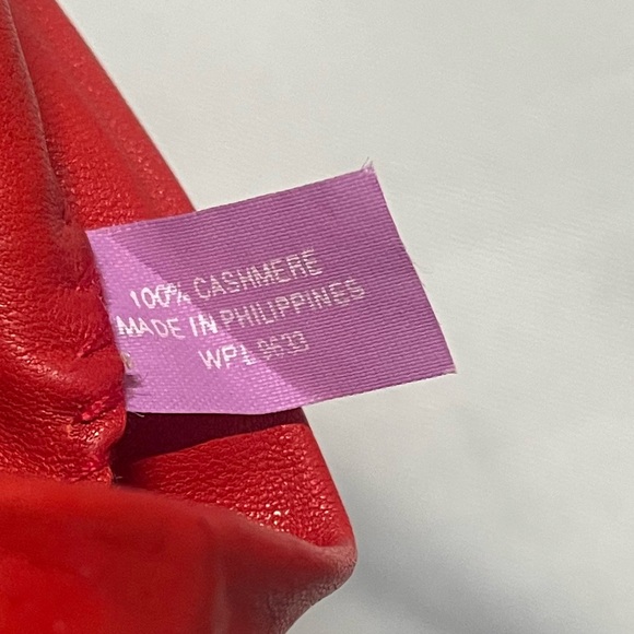 Vintage 100% Cashmere Red Gloves - Picture 10 of 11